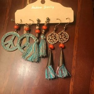 3 set earrings NWOT